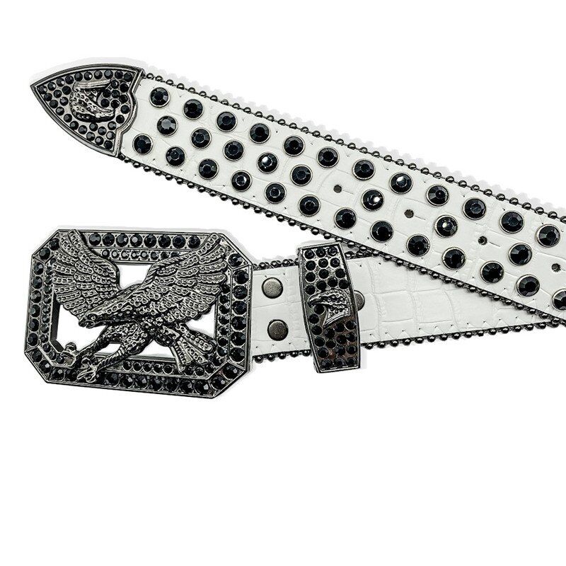 Crystal Eagle Buckle Western Belt For Men OEM - Image 5