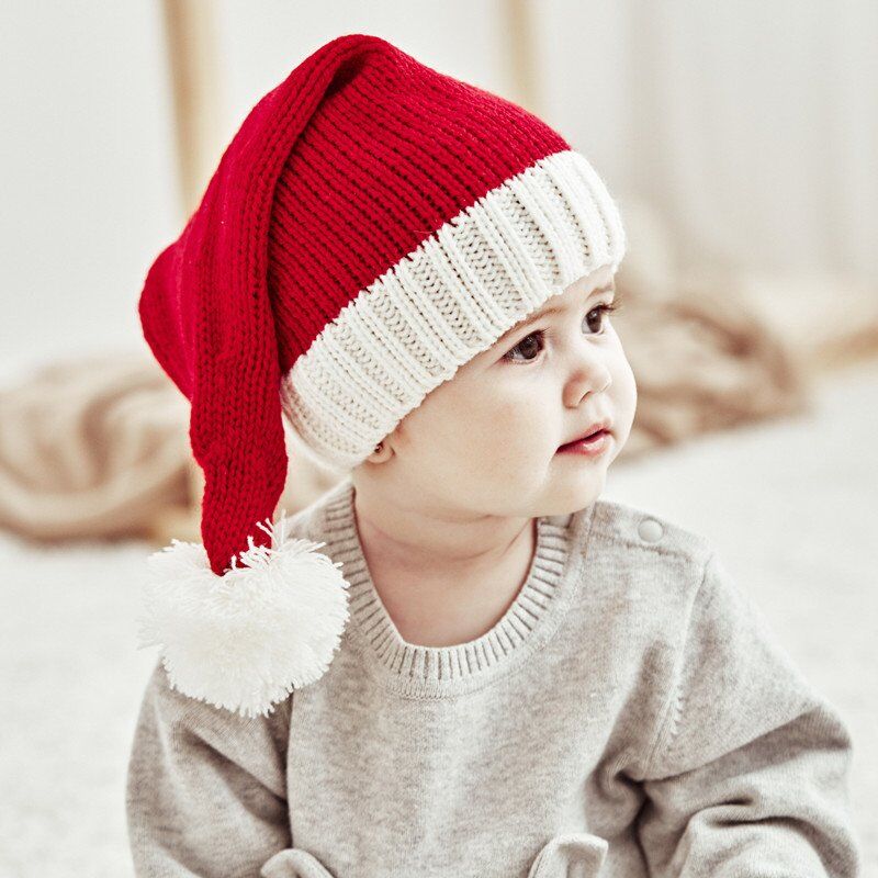 Adult Kids Santa Hat Christmas Knit Stocking Hat Supplier - Image 6
