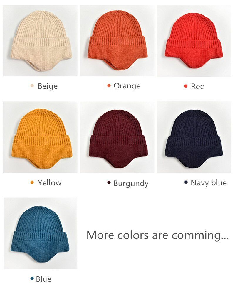 Windproof Knitted Hat Beanie With Ear Flaps For Men And Women - Image 4