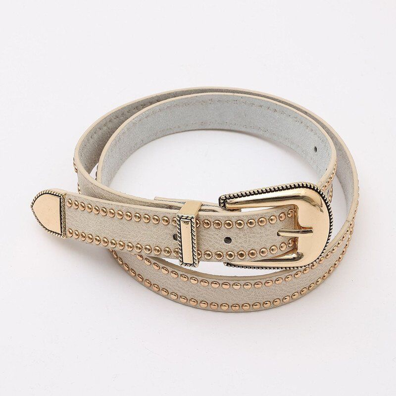 Vintage Women Leather Rivet Belt E-commerce Brands - Image 2
