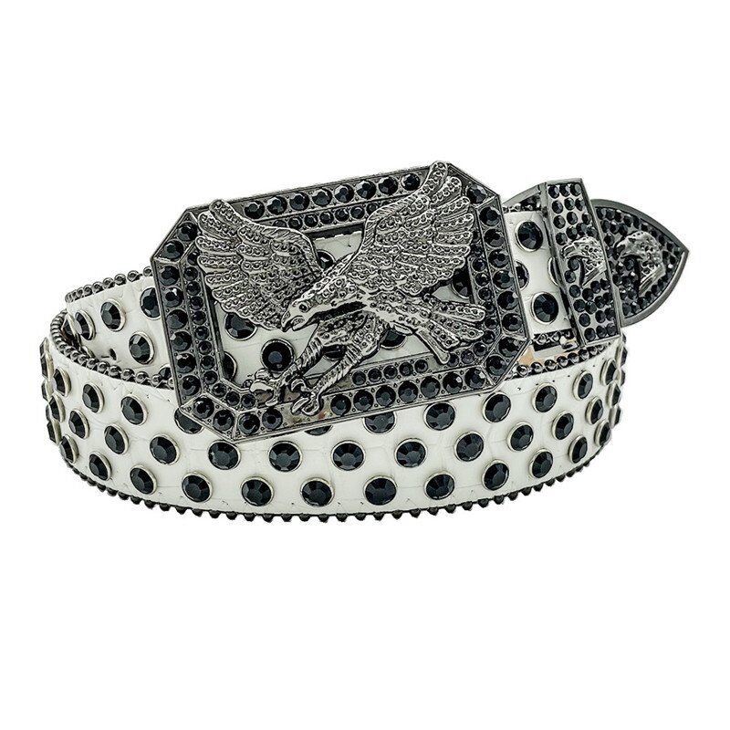 Crystal Eagle Buckle Western Belt For Men OEM