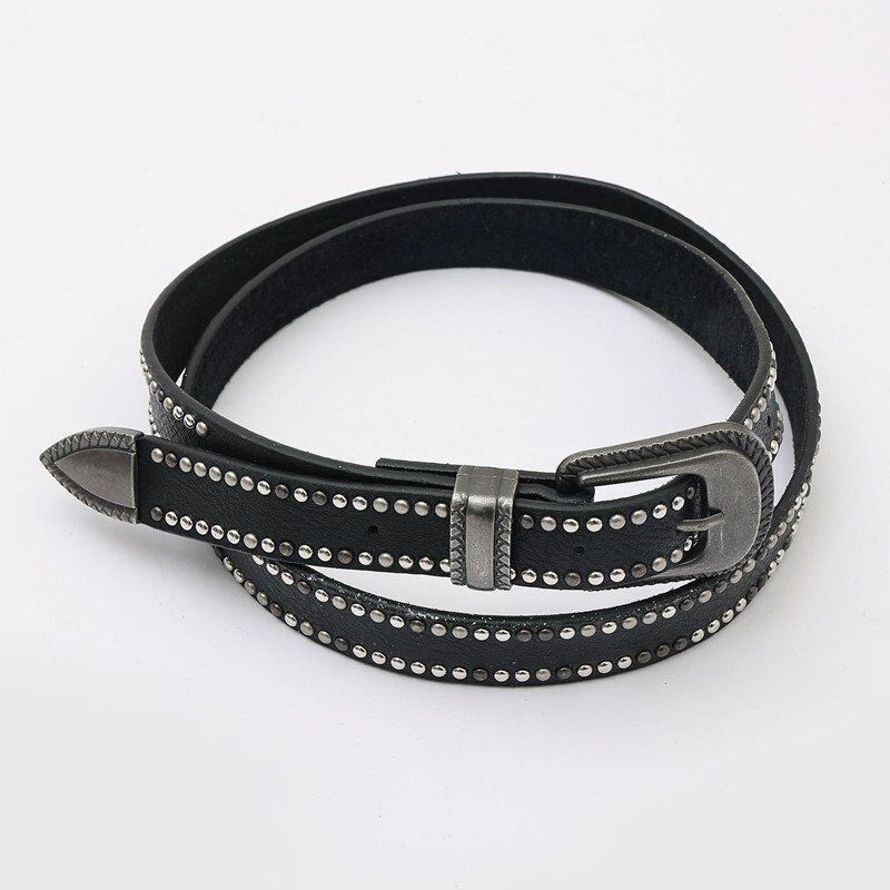 Vintage Women Leather Rivet Belt E-commerce Brands - Image 3