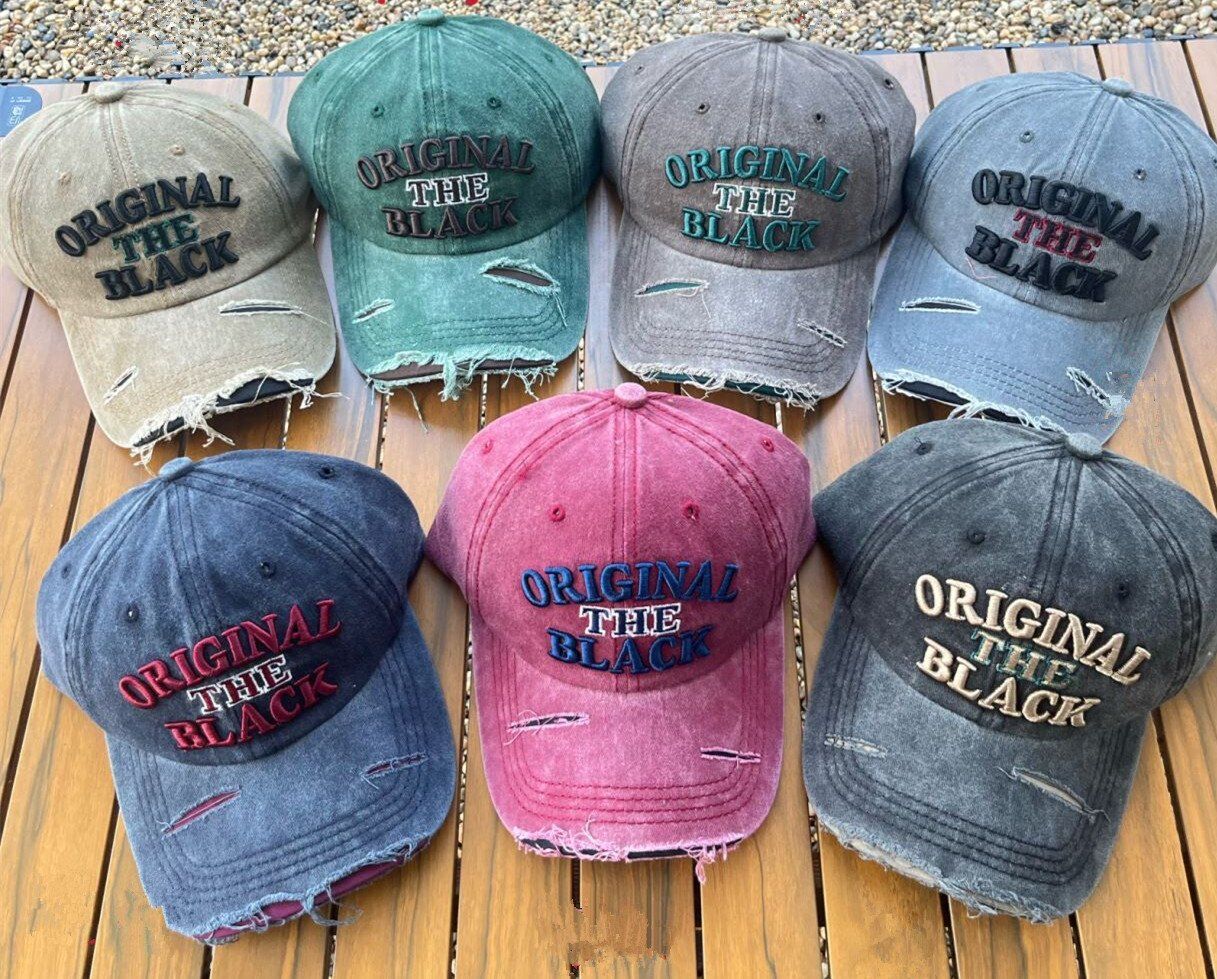 Embroidery Baseball Cap For Men Washed Denim - Image 2