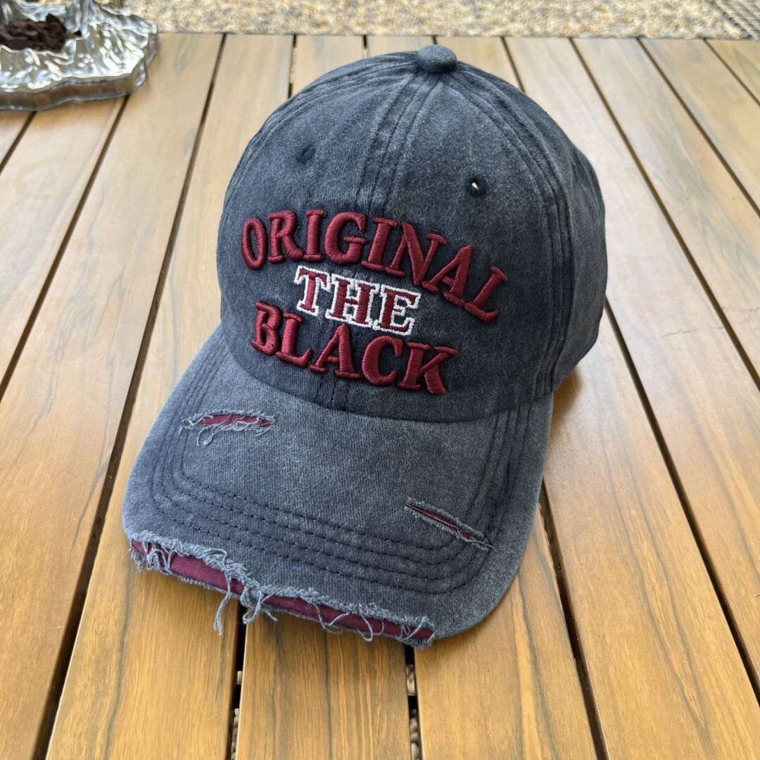 Embroidery Baseball Cap For Men Washed Denim - Image 4