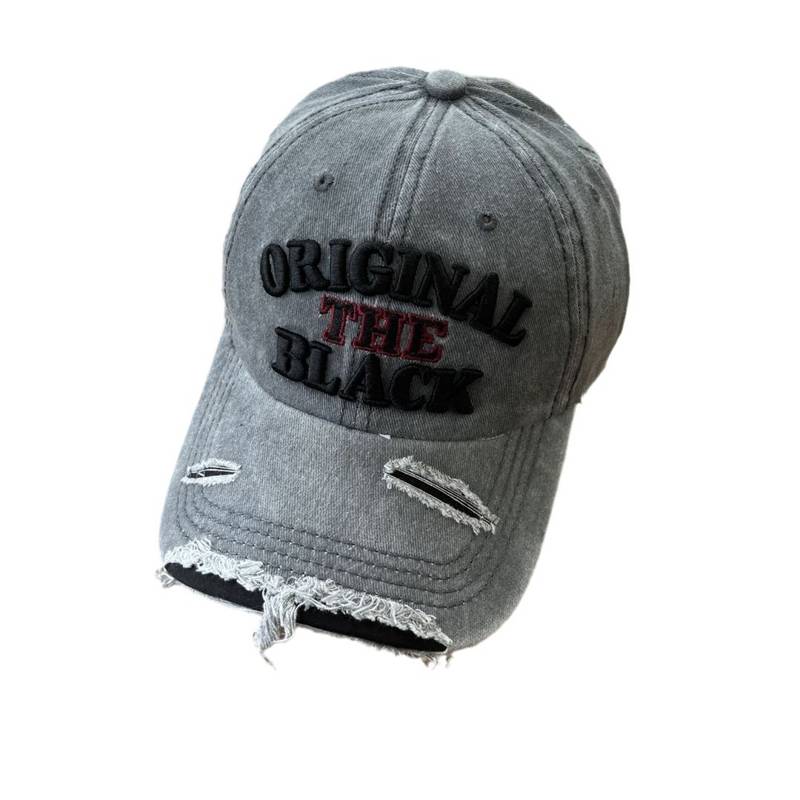 Embroidery Baseball Cap For Men Washed Denim
